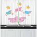 East Urban Home Saying 55" 2 Piece Kitchen Curtain Set Polyester | 39 H x 55 W x 2.5 D in | Wayfair 46B88D0C26B241A18E71A796460B3408