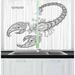 East Urban Home Zodiac Scorpio 55" 2 Piece Kitchen Curtain Set Polyester | 39 H x 55 W x 2.5 D in | Wayfair 75D397CCAC87431DB39C7C7EDFC1323F