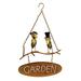 Ebern Designs Northway Metal Hanging Bird Crow w/ Garden Sign Metal | 18 H x 11 W x 4 D in | Wayfair 7088A40C6445452AAB4C4D2B8AB5F4E6