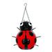 August Grove® Fite Hanging Metal Ladybug Birdhouse Metal in Black/Red | 18 H x 12 W x 7 D in | Wayfair 5F65E123A16140B5A73AB5778EC9B8FB