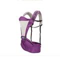 Four Seasons Universal Multi-Function Mesh Shoulder Baby Sling Waist Stool Front Hug Comfort Baby Sitting Stool (Purple)