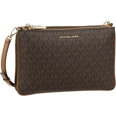 Michael Kors - Umhängetasche Jet Set Large Double Pouch Xbody MK Sig Umhängetaschen 1 ct Braun Damen