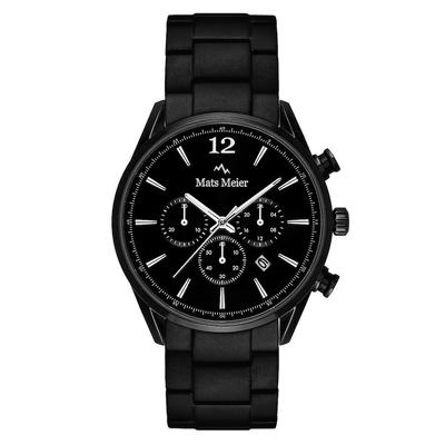 Mats Meier Herrenuhr Grand Cornier schwarz - edelstahl Schwarz Herren Image