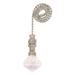 Westinghouse 10005 - 12" Brushed Nickel Beaded Chain with Prismatic Acrylic Diamond Finial (BN Pull Chain/Finial w/Clr Acrylic)