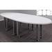 11' x 4' Oval Mobile Industrial Steel Leg Conference Table