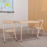 Ebern Designs Simra Square Play Table & Chair Set Plastic/Metal in Brown | 20.25 H x 24 W in | Wayfair 76D12BD3F26E431C8FB30B2E83880CC2