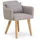 Lot de 20 chaises / fauteuils scandinaves Gybson Tissu Beige - Beige