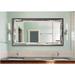 Hanshaw Modern & Contemporary Bathroom/Vanity Mirror Metal in Red/Gray/White Laurel Foundry Modern Farmhouse® | 39 H x 53.5 W x 0.75 D in | Wayfair