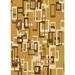 Brown/Yellow 48 x 0.35 in Indoor Area Rug - East Urban Home Geometric Wool Yellow/Brown Area Rug Wool | 48 W x 0.35 D in | Wayfair