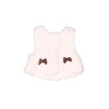 Vitamins Vest: Pink Solid Jackets & Outerwear - Size 6 Month