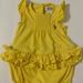 Ralph Lauren One Pieces | Baby Ralph Lauren Ruffle Onesie 3 M | Color: Yellow | Size: 3mb