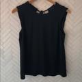 J. Crew Tops | Black J. Crew Draper Ruffle Trim Top, Size 2 | Color: Black | Size: 2