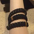 Free People Jewelry | Black Suede Braided Wraparound Bracelet/Necklace | Color: Black | Size: 23”