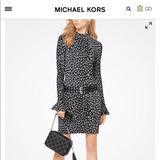 Michael Kors Dresses | Bell Sleeve Mini Dress | Color: Black/Gray | Size: Xxs