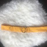 J. Crew Accessories | Brand New J. Crew Fabric Belt | Color: White/Yellow | Size: S/M