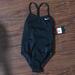 Nike Swim | Black Nike One Piece Swimsuit | Color: Black/White | Size: Xsg