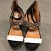 Nine West Shoes | Black / White Nine West Espadrille Wedge Sandal | Color: Black/White | Size: 7.5