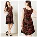 Anthropologie Dresses | Anthropologie Yoana Baraschi Lace Paisley Dress 12 | Color: Black/Orange | Size: 12