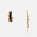 Zara Jewelry | Asymmetrical Zara Hoops | Color: Black/Gold | Size: Os