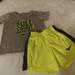 Nike Shirts & Tops | Boys Short Set | Color: Gray/Yellow | Size: 12mb