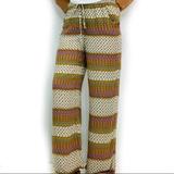 American Eagle Outfitters Pants & Jumpsuits | American Eagle Outfitters Boho Wide Leg Pants Euc | Color: Cream/Gold | Size: Xs