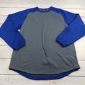 Adidas Shirts | Adidas Mens Blue Gray Long Sleeve Crew Neck Top K7 | Color: Blue/Gray | Size: L