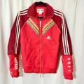 Adidas Jackets & Coats | Adidas X Pharrell Afro Hu Leather Track Top Jacket | Color: Red/White | Size: Xs