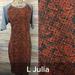 Lularoe Dresses | Baseball Dress, Julia Lularoe, L, Nwt | Color: Gray/Orange | Size: L