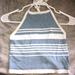 Brandy Melville Tops | Brandy Melville Striped Halter Top! | Color: Blue/White | Size: One Size Fits All