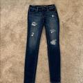 American Eagle Outfitters Jeans | American Eagle Distressed Jegging Jeans | Color: Blue | Size: 0