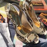 Michael Kors Shoes | Brand New Michael Kors Size 8 Heels | Color: Cream/Gold | Size: 8