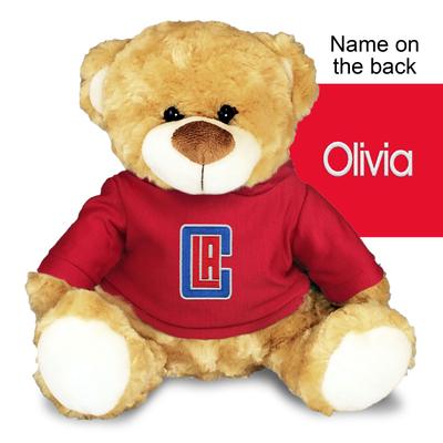 "Red LA Clippers Personalized 10'' Plush Bear"