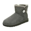 UGG Damen Mini Bailey Button Bling Stiefel, Grey, 41 EU