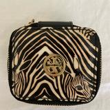 Tory Burch Bags | Authentic Tory Burch Mini Jewelry Case/Zebra Patt. | Color: Black | Size: Os