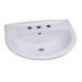 Barclay Karla 27.37 White Vitreous China U-Shaped Pedestal Bathroom Sink w/ Overflow | 31.5 H x 16 D in | Wayfair 3-298WH