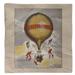 East Urban Home Julie Bisset Vintage Hot Air Balloon Poster Cotton Napkin Polyester in White/Brown | 10 W x 10 D in | Wayfair