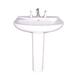 Barclay Anabel 26" White Vitreous China U-Shaped Pedestal Bathroom Sink & Overflow | 32.38 H x 21.88 W in | Wayfair 3-428WH