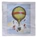 East Urban Home Julie Bisset Vintage Hot Air Balloon Poster Cotton Napkin Polyester in Blue | 10 W x 10 D in | Wayfair