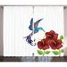 East Urban Home Hummingbird Semi-Sheer Rod Pocket Curtain Panels Polyester in Brown | 84 H in | Wayfair 0FB5B389E6BC43B2BA133839CE2F4C05