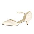 Rainbow Club Brautschuhe Brianna - Ivory Satin - Pumps Größe 37.5 EU 4.5 UK Damen