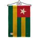 Breeze Decor Togo Burlap 2-Sided Burlap 19 x 13 in. Garden Flag in Green/Orange/Red | 18.5 H x 13 W x 1 D in | Wayfair