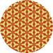 Orange/Yellow 60 x 0.35 in Indoor Area Rug - Ebern Designs Vo Geometric Yellow/Orange Area Rug Polyester/Wool | 60 W x 0.35 D in | Wayfair