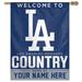 WinCraft Los Angeles Dodgers Personalized 27'' x 37'' Single-Sided Vertical Banner