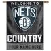 WinCraft Brooklyn Nets Personalized 27'' x 37'' Single-Sided Vertical Banner