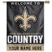 WinCraft New Orleans Saints Personalized 27'' x 37'' Single-Sided Vertical Banner