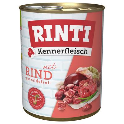24x800g Rind Kennerfleisch RINTI Sparpaket Hundefutter