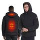 Sidiou Group Electric Heated Jacket USB Heating Mens Heated Clothing Rechargeable Winter Warm Down Cotton Jacket Hoodie Heating Coat (Packing Not Include Power Bank) (Black, Medium)