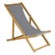 Bo-Camp Urban Outdoor Holz Strand Liege Stuhl Campingstuhl Retro Leinen Optik mit 3 Positionen