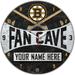 WinCraft Boston Bruins Personalized 14'' Round Wall Clock