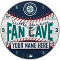 WinCraft Seattle Mariners Personalized 14'' Round Wall Clock